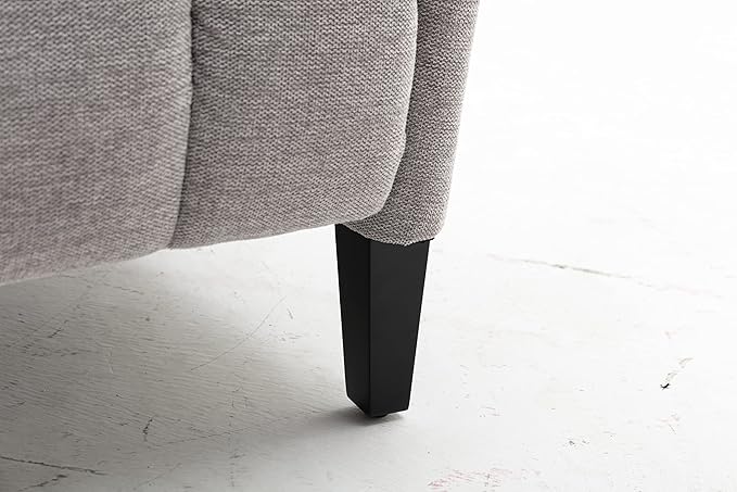 Recliner Chair Adjustable Home Theater Single Fabric Recliner Sofa Furniture with Tufted Woven Fabric Push Back Recliner Wingback Armchair For Living Room Modern Living Room Recliners (Light Gray)