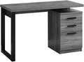 Computer Desk Home Office Laptop Left Right Set up Storage Drawers 48 l Work Grey Laminate Black Metal Contemporary Modern FQ353