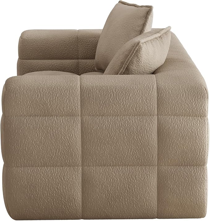 68.7 Loveseat Boneless CouchComfy Cloud Sectional Sofa with Deep SeatModern Upholstered Chenille Love Seat Sofa Small Couches for Living Room No Assembly Required Tufted Sofas Light Brown