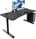 Respawn 1063 Gaming Desk with Cable Management - 63 Inch Ergonomic Full Computer Desk Mouse Pad Sturdy Home Office Workstations Laptop PC Console Gamer Table Wooden Study Table for Bedroom - Black