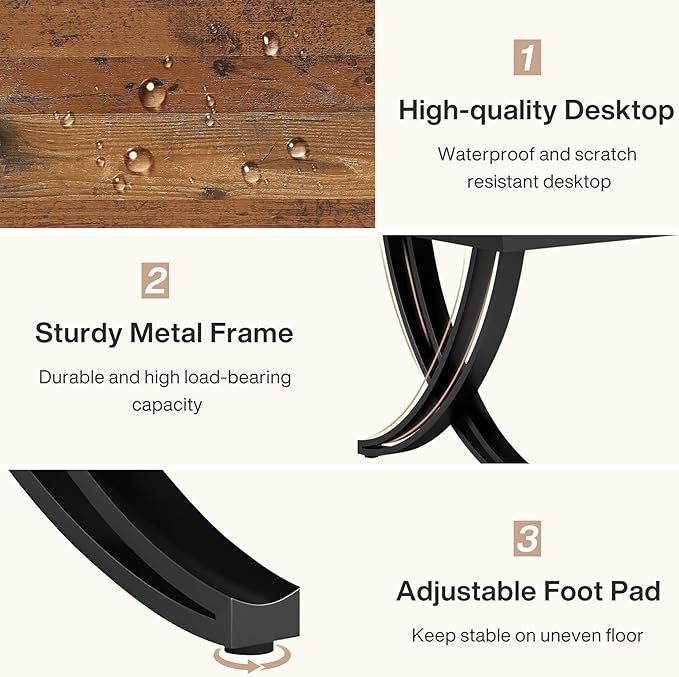 Tribesigns 2 Person Office Computer Desk 78.7-Inch Extra Long Desk Large Double Desk for Two People Workstation Work Desk for Home Office with Stylish Legs (Brown)