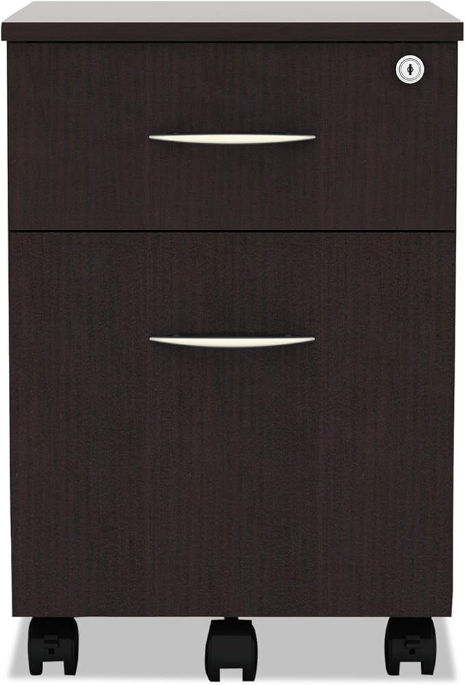 Alera ALE Valencia Series Mobile B/F Pedestal 15 7/8w x 19 1/8d x 22 7/8h Espresso