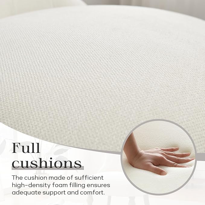 Living Room Chairs Armless Accent Chair Comfy Tufted Bedroom Chair Upholstered Chair with Wooden Legs for Reading Room Reception Apartments and Dormitories (Beige)