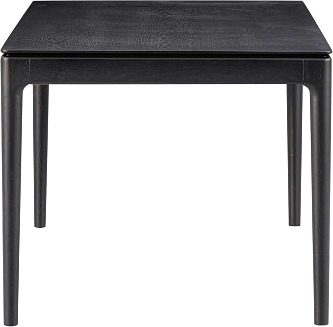 NTC Mingle 55 Inch Modern Design Rectangular Dinner Table for Dining Room Living Room Furniture Effortless Assembly Burnt Black