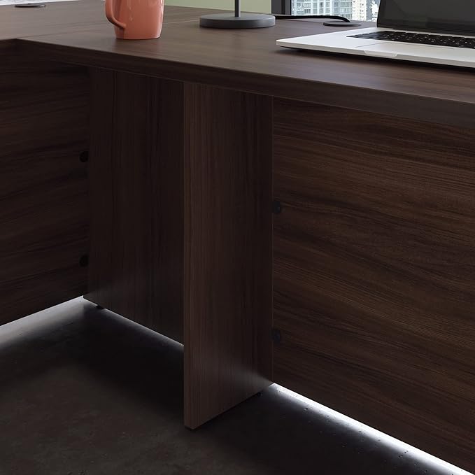 Sauder OfficeWorks Affirm 48x24 Desk Shell/cred/Return Noble Elm Finish