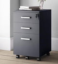 Modern Design Lazio Black File Cabinet Filing Cabinets for Home Office Drawers for Under Desk Locking 3 Drawer Rolling Wood File Cabinet with Lock by Crafts and Comfort
