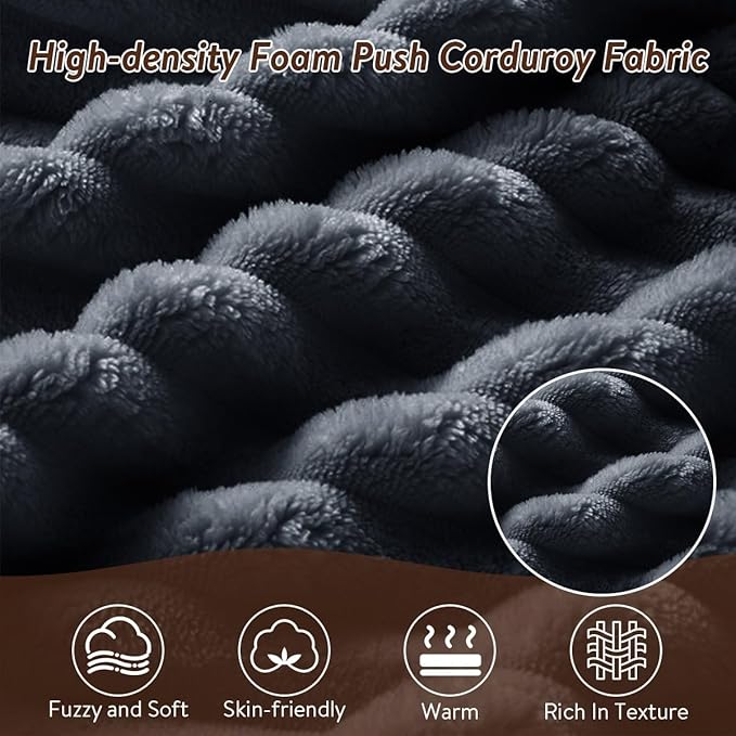 Oversized Double Chaise Lounge Chair IndoorWide Corduroy Boneless Chaise Lounges Sofa Comfy Upholstered Cloud Couch No Assembly Required Loveseat Sleeper Chair Bed for Living Room(Dark Grey)