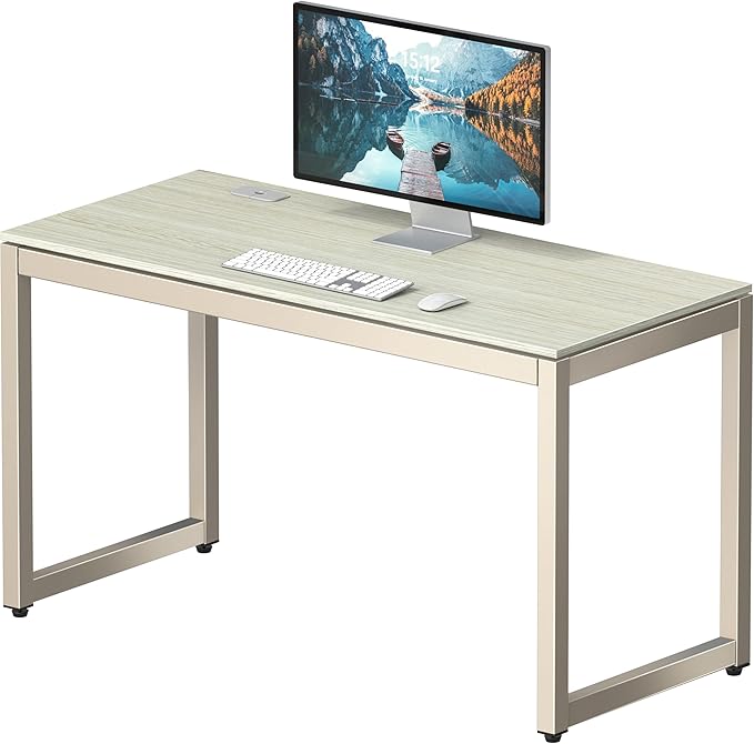 SHW 48-Inch Commercial-Grade Office Computer Desk Maple
