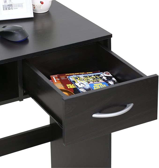FURINNO JAYA Computer Study Desk with Drawer Brown