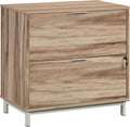 Modern Farmhouse 2 Drawer Small File Cabinet with Lock Under Desk Locking Drawers Storage Cabinet Organizer for Home Office Filing CabinetsAcaciaWood