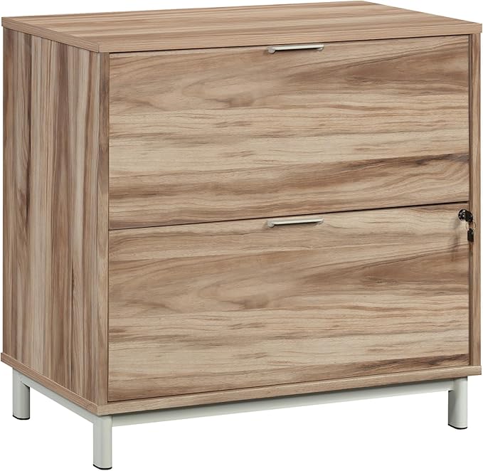 Modern Farmhouse 2 Drawer Small File Cabinet with Lock Under Desk Locking Drawers Storage Cabinet Organizer for Home Office Filing CabinetsAcaciaWood