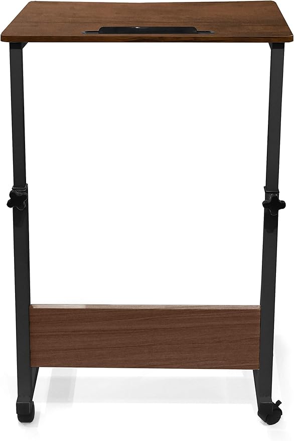 Urban Lifestyle Wood Adjustable Rolling Laptop Desk Black