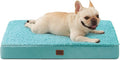 EHEYCIGA Orthopedic Medium Dog Beds for Small Dogs with Removable Washable Cover for Crate Turquoise Blue 30x20