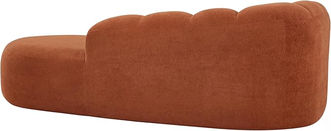 Christopher Knight Home Presie Upholstered Boneless Chaise Lounge Chair Indoor Comfy Chaise Lounge Sofa for Bedroom Modern Home Sofa Living Room No Assembly Required Burnt Orange