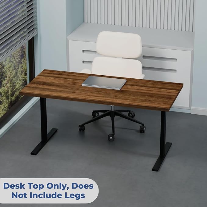 OfficeSimpli 60 x 30 Inch Desk Top Made in USA Replacement Table Top for Sit-to-Stand Adjustable Desk Frame Countertop Workbench for Home and Office (Desk Top only) - California Walnut Long Grain