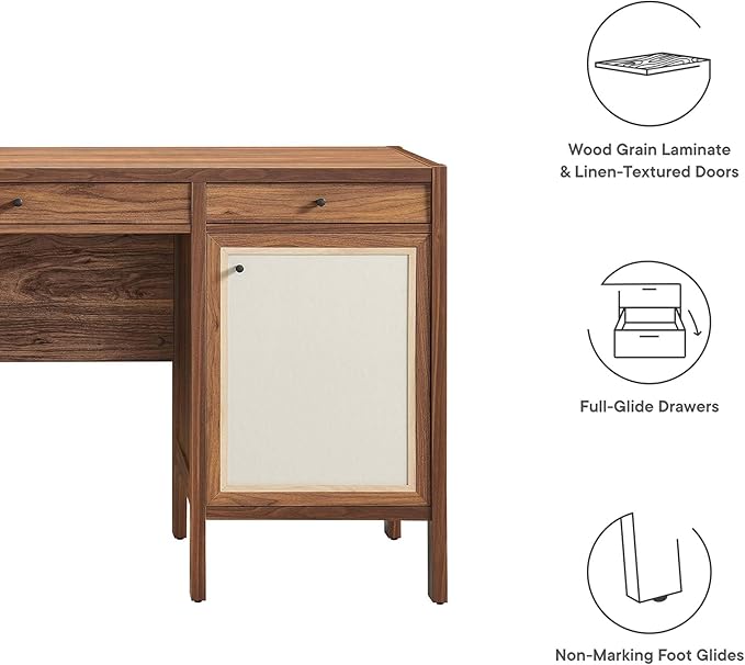 Modway Capri Office-desks Walnut