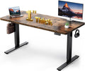 SIAGO Electric Standing Desk Adjustable - 60x28 Inch Sit Stand Desk with 1 Inch Thick Tabletop Double Beam Frame 3 Memory Height Adjustment Cable Management for Home Office