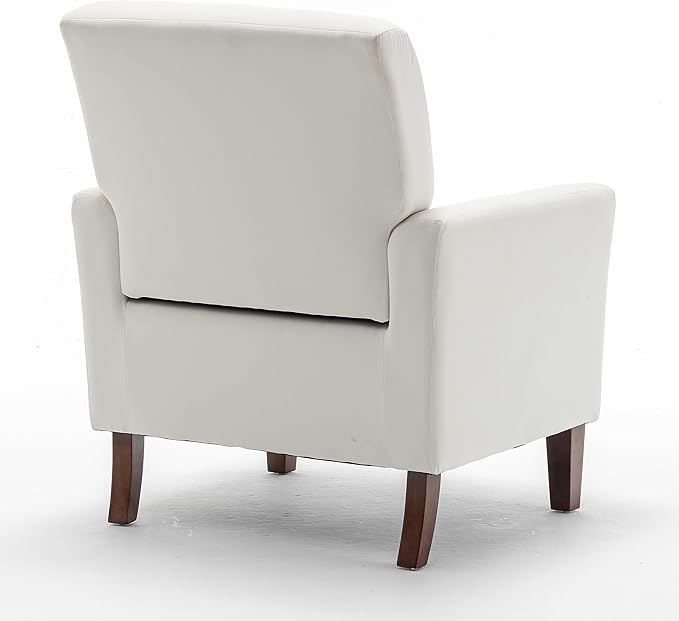 Contemporary Accent Arm Chair with Birch Wood Frame and Velvet Upholstery Armchair for Office and Living Room Decor Removable Cushions Beige