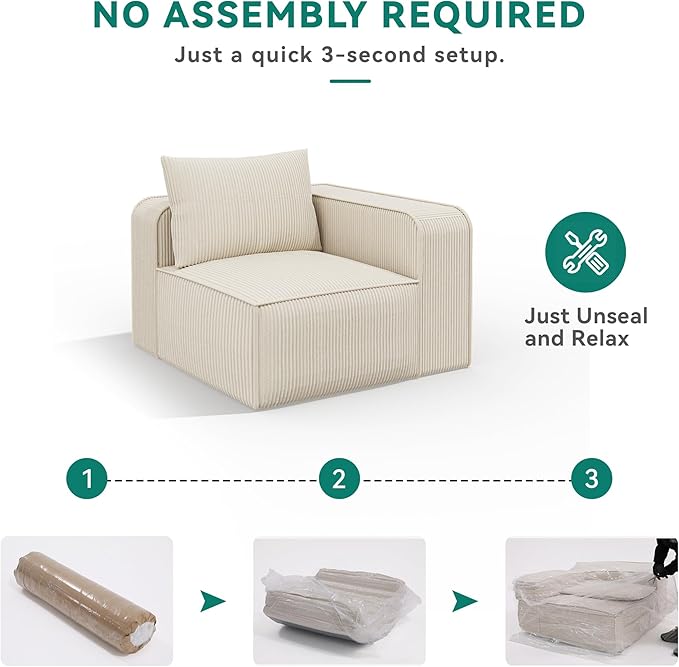 YITAHOME Cloud Sectional Couch Boneless Couch Sofa Sectional Couches for Living Room