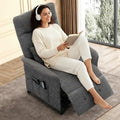 Power Recliner Chair for Adults - Electric Reclining Sofa with Side Pocket &amp Remote Adjustable Recliner for Living Room or Home Theater Seating