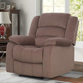 ANJ Recliner Chair Breathable PU Leather Reclining Chair Extra Wide Manual Recliners with Overstuffed Arm and Back Single Sofa Chair for Living Room Bedroom(Chocolate)