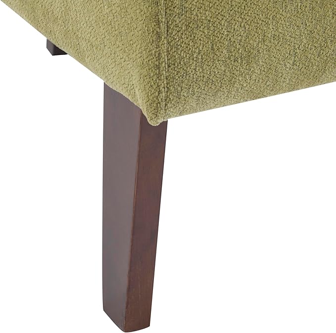 Christopher Knight Home Ashby Mid-Century Modern Fabric Accent Chair Living Room Solid Wood Lounge Sofa Chair Bedroom Soft Cushion Comfy Reading Chair Home Office Sofa Barrel Armchair Olive Green