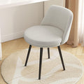 Living Room Chairs Makeup Vanity Chair with Metal Legs Upholstered Dining Chairs Office Chair Ergonomic Backrest for Living Dining Room Bedroom Dressing Room (Color : Light Gray