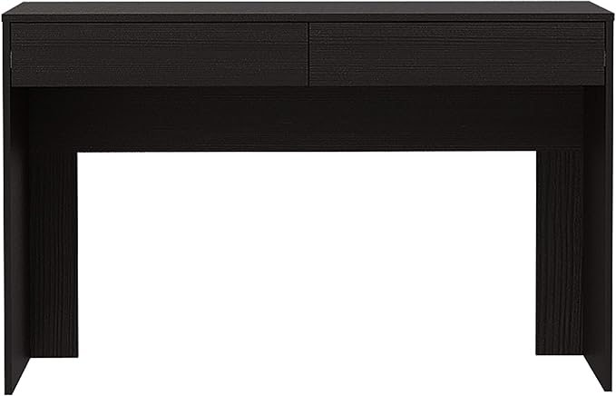 47 inch Computer Desk with 2 Drawers Modern Office Desk Gaming Desk Writing Study Desk Home Office Desks Compact Laptop Notebook Computer Workstation Black