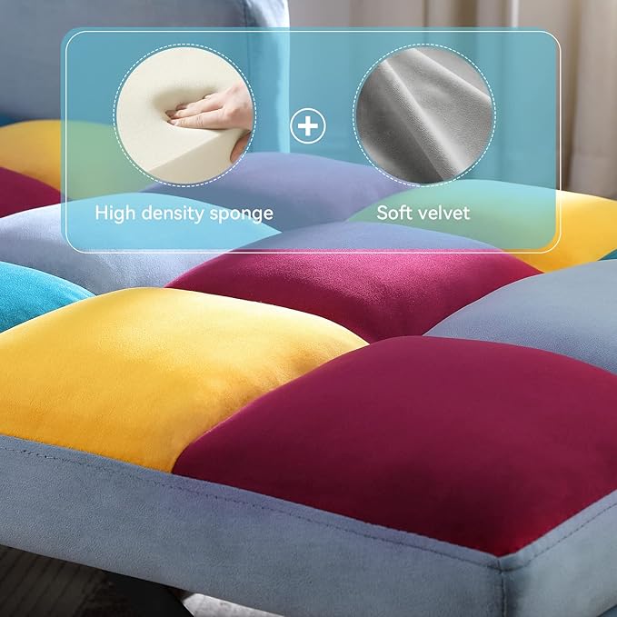 Convertible Sleeper Sofa Chair Bed3-in-1 Sleeper Chair Bed with PillowPull Out Single Armchair Sofa Bed with Adjustable Backrest Multi-Functiona Lounge Chair for Living Room（Mix
