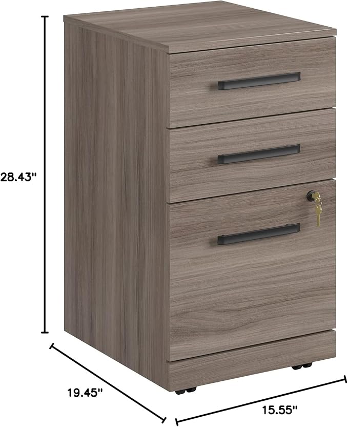 OfficeWorks by Sauder Affirm Mobile File L: 15.55'' x W: 19.45'' x H: 28.43'' Hudson Elm Finish