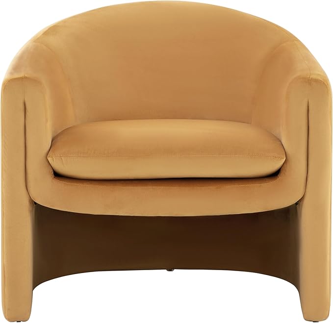 SAFAVIEH Couture Collection Laylette Pumpkin Velvet Accent Chair (Fully Assembled)