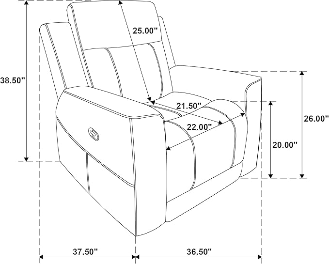 Coaster Home Furnishings - Brentwood - Leatherette Upholstered Rocker Recliner Chair with Manual Recline Lever Track Arms and Attached Cushions - Living Room - 37-Inch - Taupe - 610283