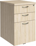Bush Business Furniture 3 Drawer Rolling File Cabinet Under Desk Storage Office in an Hour Collection Natural Elm