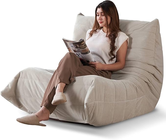 Modern Living Room Adult Floor Sofa Adult Living Room Furniture high Resilience Memory Sponge Comfortable Bedroom Balcony Dormitory Floor Chair. (Apricot)