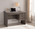 Executive Office Desk Lockable 3 Drawer Home Office Desk Distressed Grey