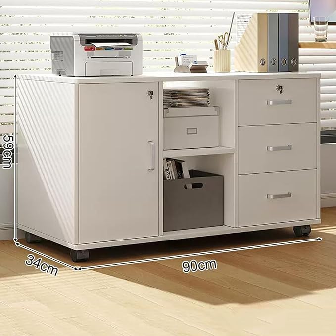 File Cabinet Drawer Cabinet Office Locking Data Cabinet Under Desk Storage Cabinet Side Cabinet (Color : A)