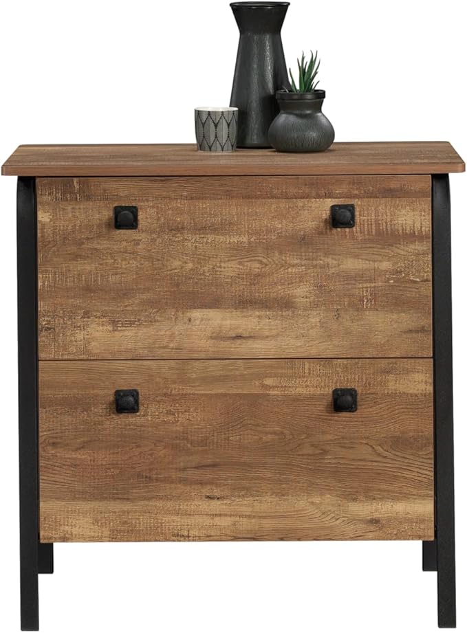 Lateral 2 Drawer Small File Cabinet with Lock Under Desk Locking Drawers Storage Cabinet Organizer for HomeModern Office Filing CabinetsOakdk