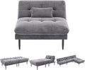 Single Supplementary Unit of The Convertible Module can be Matched with 70 inch Convertible Futon Sofa Bed Used for DIY a Larger Sofa. Grey