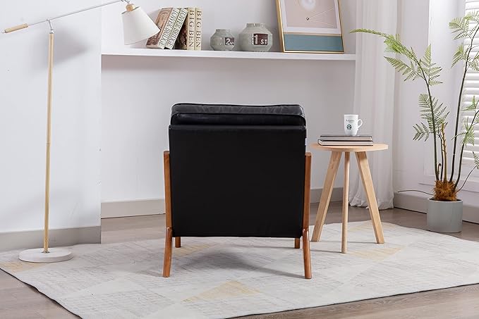 Wood Frame Armchair Modern Accent Chair Lounge Chair for Living Room