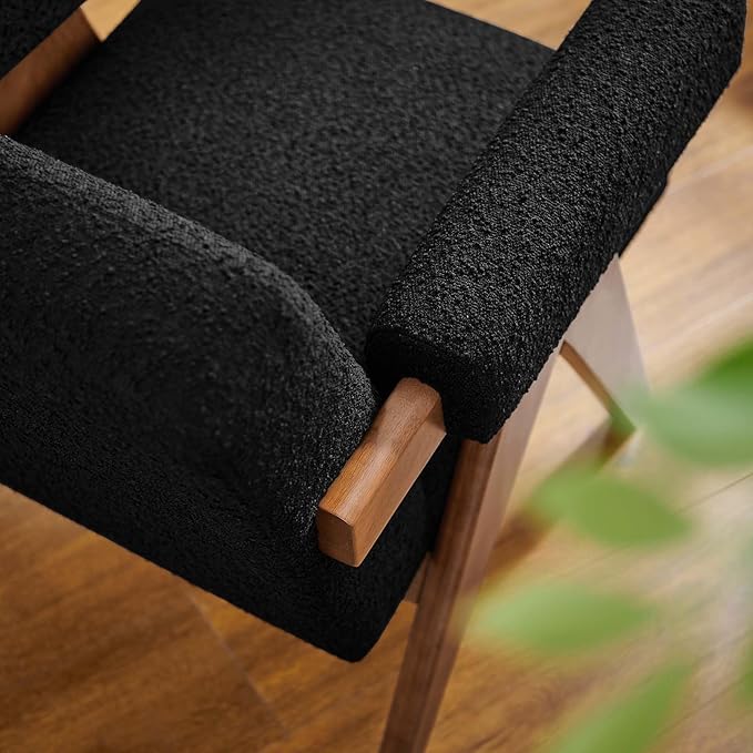 Modway EEI-6502-BLK Lyra Boucle Fabric Armchair Black