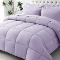 JOLLYVOGUE Twin Comforter Set Ultra-Soft Bed in a Bag Twin Size 5 Pieces Oeko-TEX Certified Bedding Set with Down Alternative Comforter Sheets Pillowcases &amp Shams Lavender