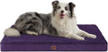 EHEYCIGA Orthopedic XL Dog Beds for Extra Large Dogs with Removable Washable Cover for Crate Purple 41x27