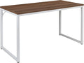 Flash Furniture Tiverton Industrial Modern Desk - Commercial Grade Office Computer Desk and Home Office Desk - 47 Long (Walnut/White)
