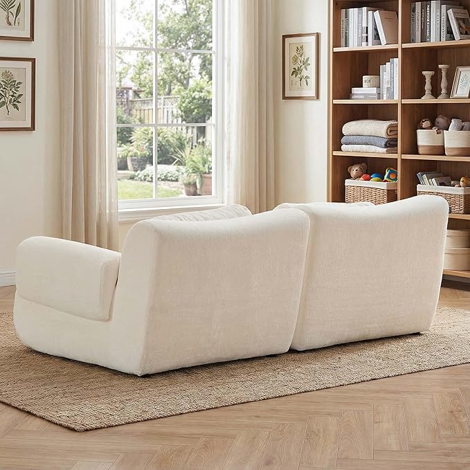 72 Loveseat Cloud Couch Sofa Modular Boneless Sectional with Memory Foam 2 Seater Chenille Sofas No Assembly Modern Love Seat Couches for Bedroom or Small Spaces Beige