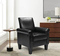 Accent Chairs Comfy Sofa Chair Armchair for Reading Living Room Bedroom Office Waiting Room PU Leather Black