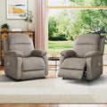 Power Recliner Chair for Adults Reclining Sofa Chair Adjustable Home Theater Seating with Side Pocket Single Recliners for Small Space Living Room (2 Khaki)
