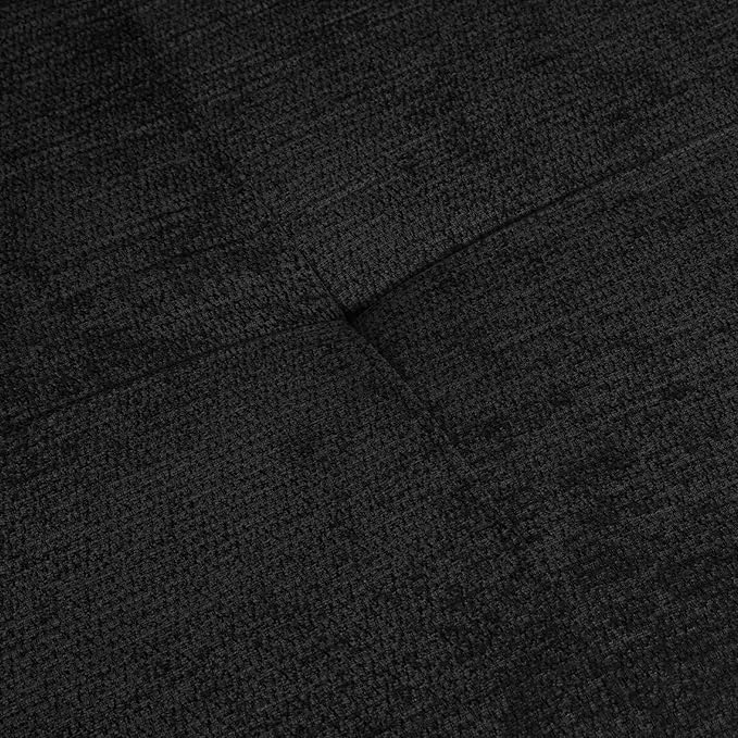 117 Modular Sectional Sofa Couch Chenille Upholstered Boneless Couch Oversized L-Shaped Cloud Sectional Couch with Ottoman &amp Deep Seating No Assembly Black