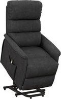 HOMCOM Power Lift Recliner Chair for Elderly Easy Assembly Fabric Lift Chair for Adults Recliner Sofa with Remote Control Side Pockets for Living Room Black