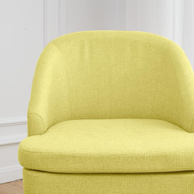 Accent Upholstered Club Cute Light Green Tub Chairs with Barrel Style Comfortable Round Side Sofa Chair Sitting Sofa Chair for Living Room Bedroom Small Spaces