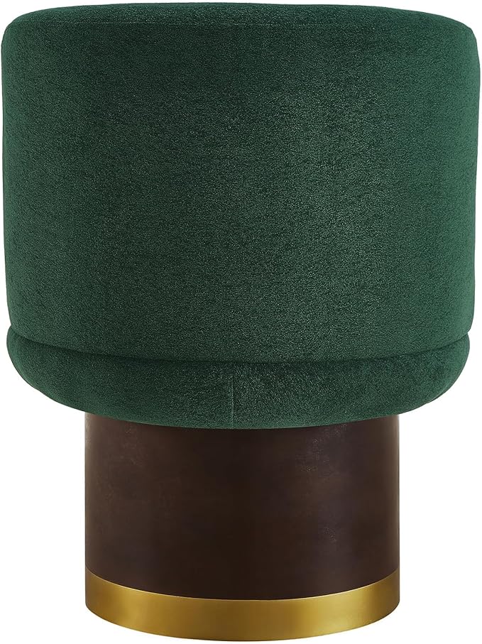 Christopher Knight Home Mirin Upholstered 360° Swivel Accent Chair Chenille Fabric Swivel Barrel Chair Modern Vanity Chair for Living Room Bedroom Green+Brown